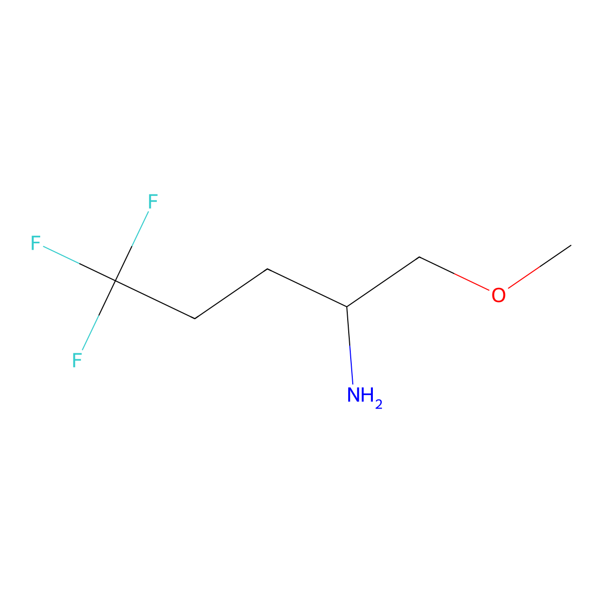 5,5,5-Trifluoro-1-methoxypentan-2-amine molecular structure, CAS 1341592-83-3