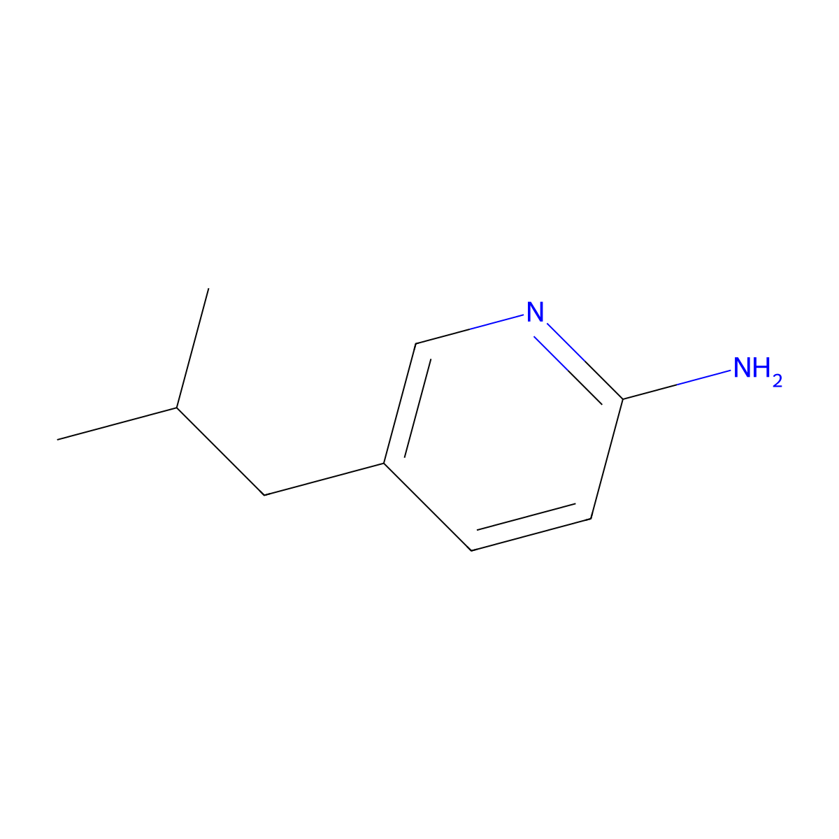 5-Isobutylpyridin-2-amine molecular structure, CAS 1341593-51-8