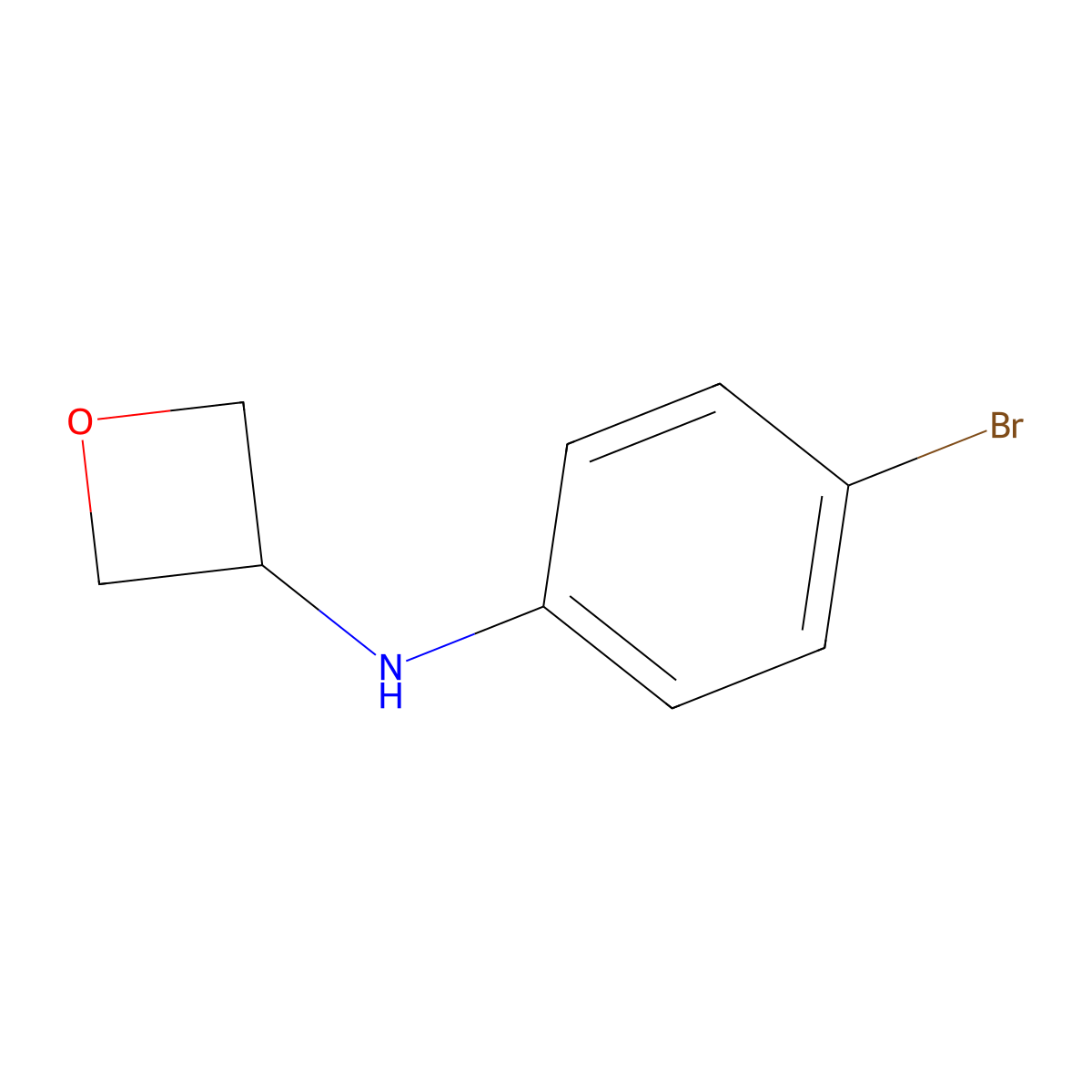 N-(4-bromophenyl)oxetan-3-amine molecular structure, CAS 1341593-78-9