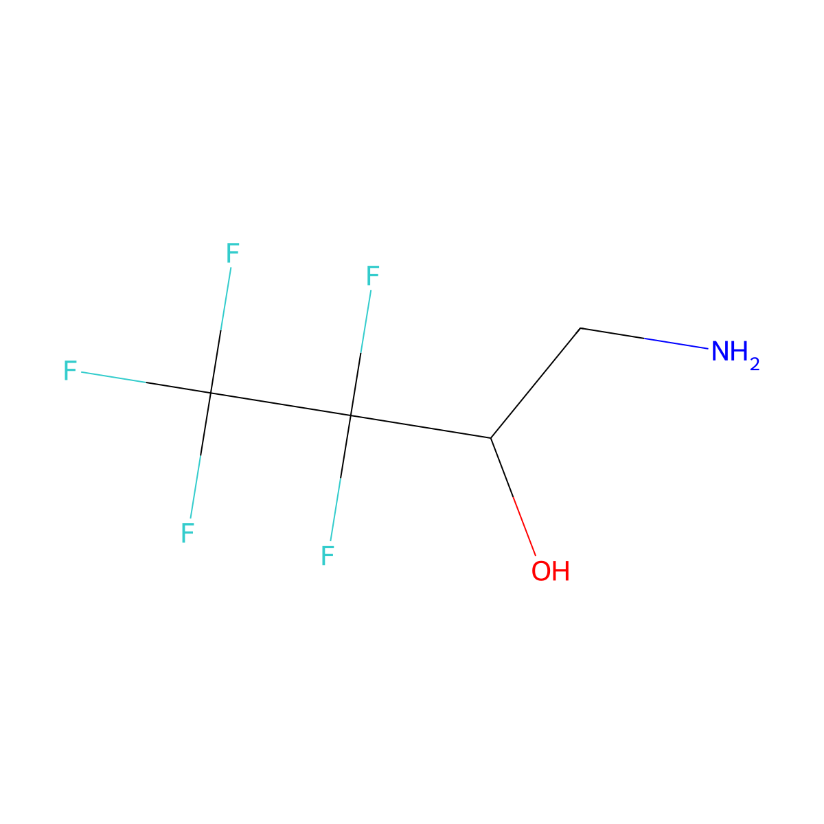 1-Amino-3,3,4,4,4-pentafluorobutan-2-ol molecular structure, CAS 1341594-89-5