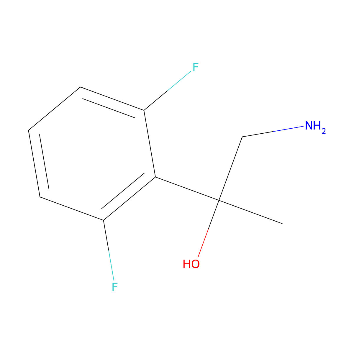 1-Amino-2-(2,6-difluorophenyl)propan-2-ol molecular structure, CAS 1341599-48-1