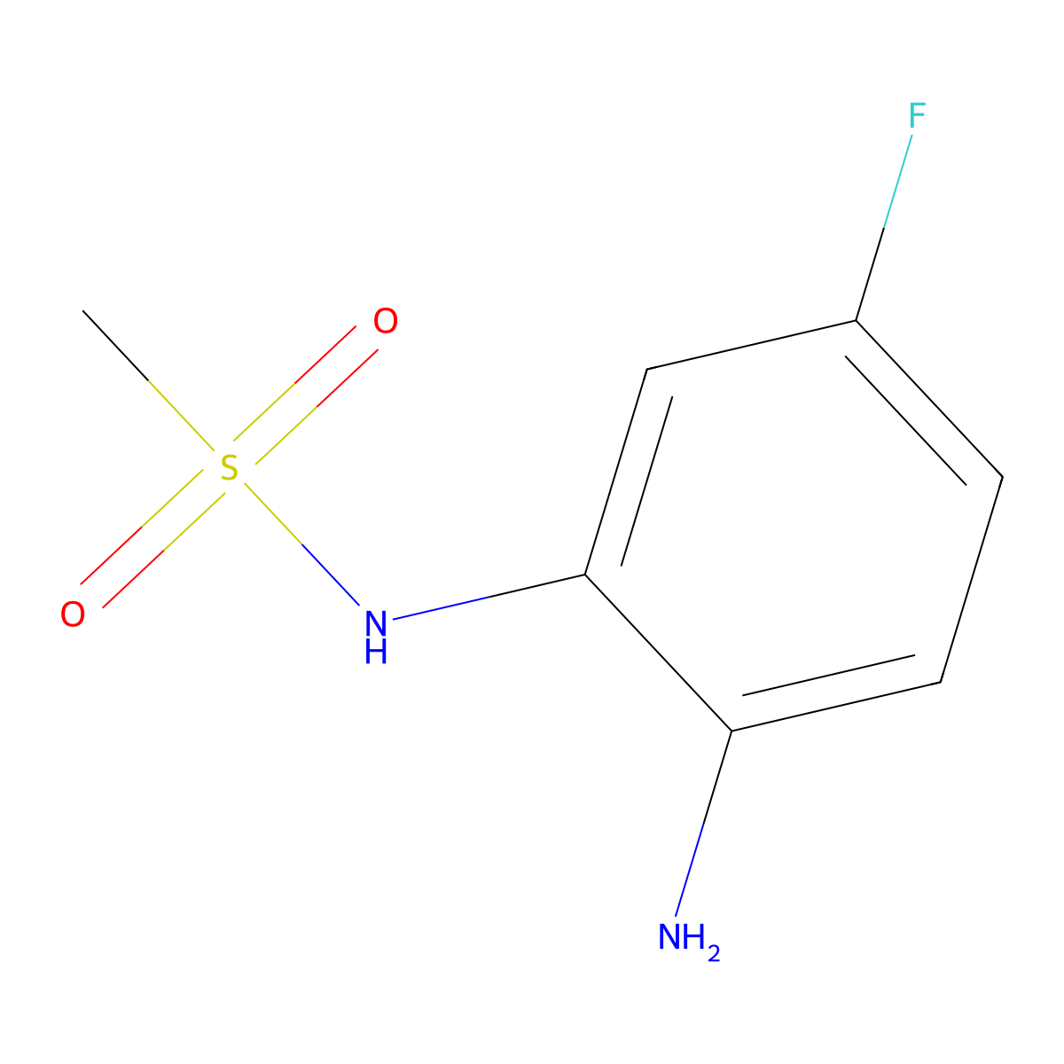 N-(2-amino-5-fluorophenyl)methanesulfonamide molecular structure, CAS 1341599-69-6