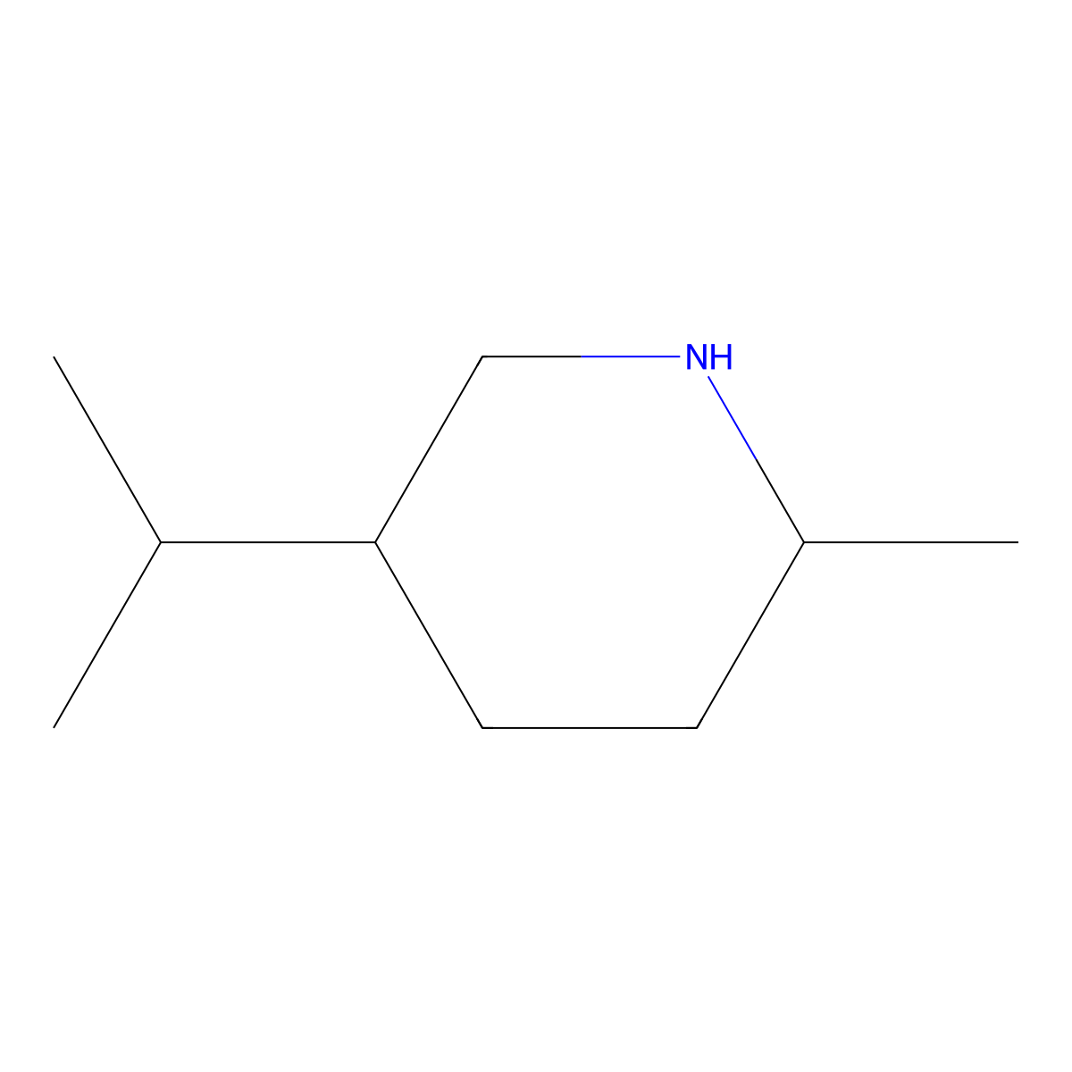 2-Methyl-5-isopropylpiperidine molecular structure, CAS 1341601-79-3