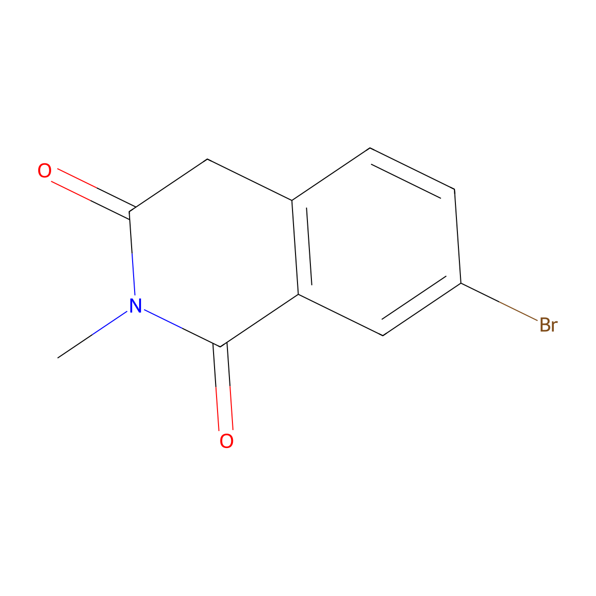 7-Bromo-2-methyl-1,2,3,4-tetrahydroisoquinoline-1,3-dione molecular structure, CAS 1341602-23-0