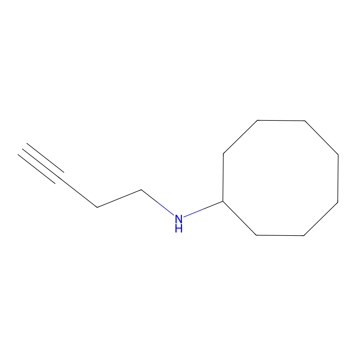 N-(But-3-YN-1-YL)cyclooctanamine molecular structure, CAS 1341602-82-1