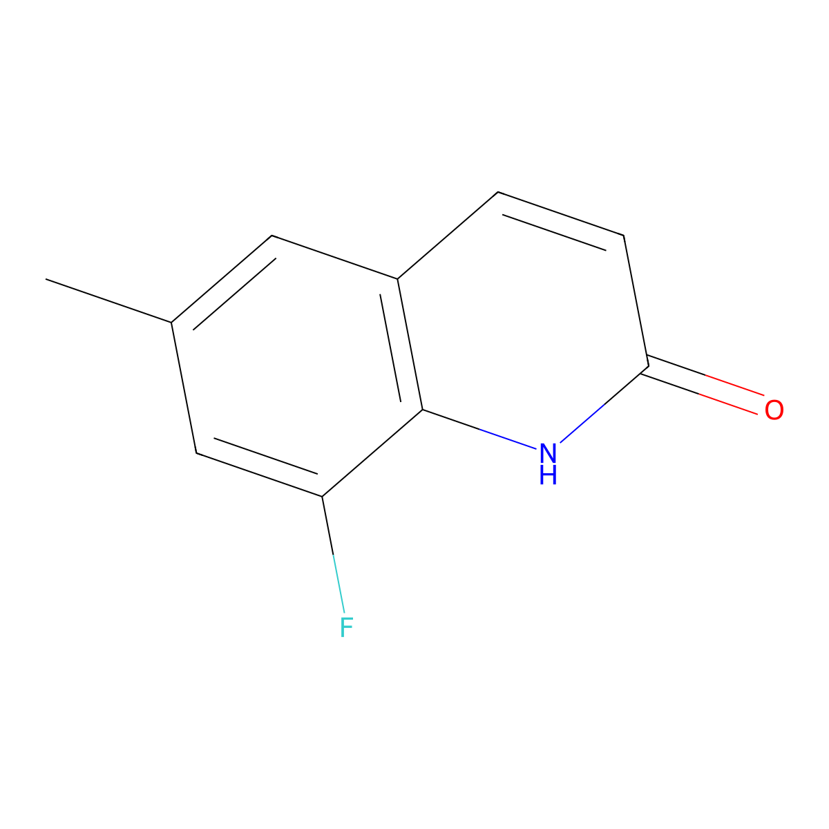 8-Fluoro-6-methyl-1,2-dihydroquinolin-2-one molecular structure, CAS 1341603-45-9