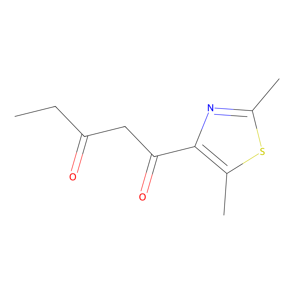 1-(2,5-Dimethylthiazol-4-yl)pentane-1,3-dione molecular structure, CAS 1341603-76-6