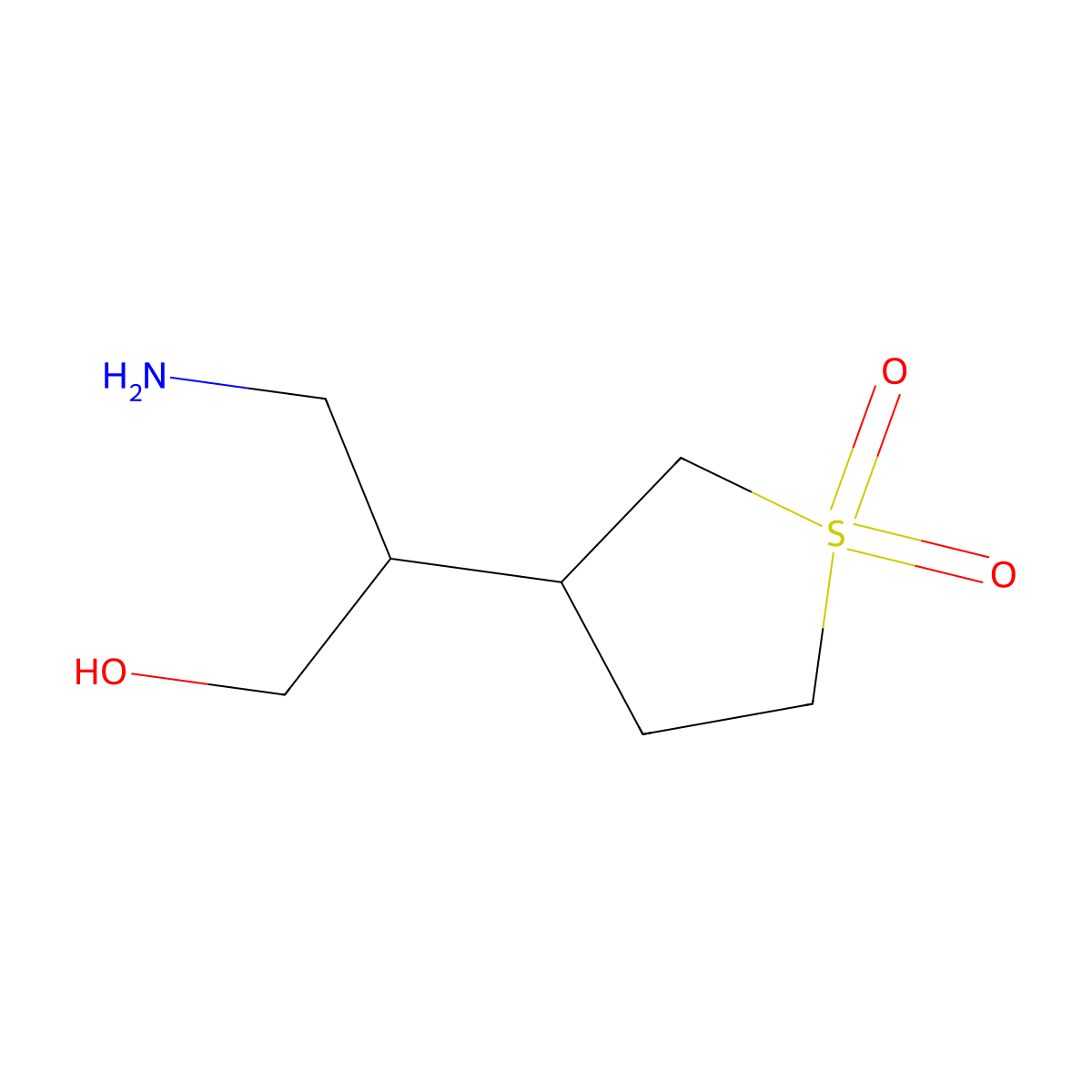 3-(1-Amino-3-hydroxypropan-2-yl)tetrahydrothiophene 1,1-dioxide molecular structure, CAS 1341604-54-3