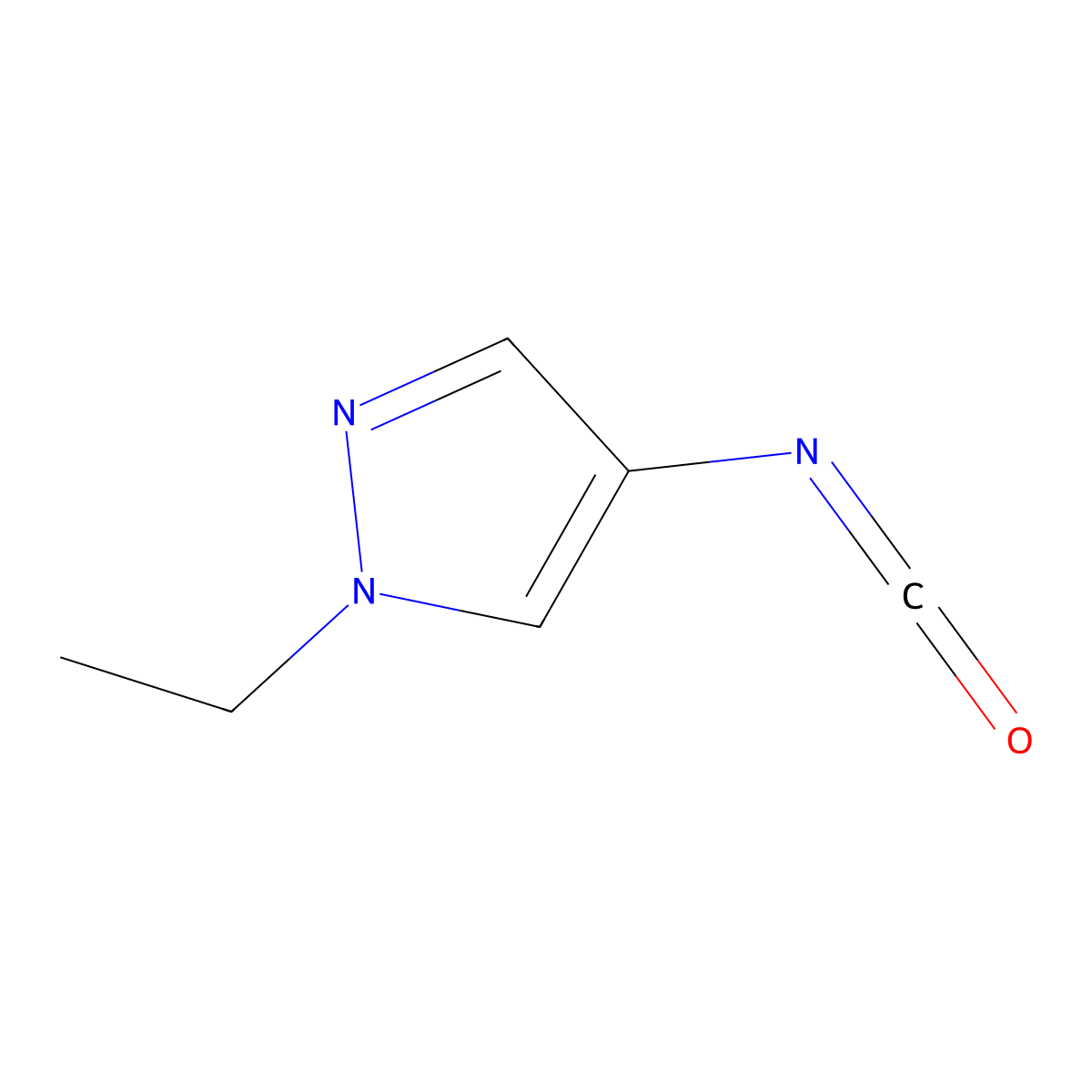 1-Ethyl-4-isocyanato-1h-pyrazole molecular structure, CAS 1341605-06-8