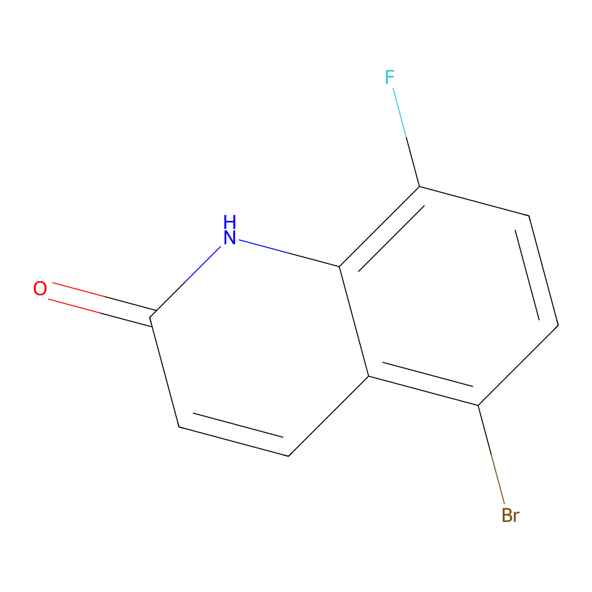 5-Bromo-8-fluoro-1,2-dihydroquinolin-2-one molecular structure, CAS 1341609-10-6