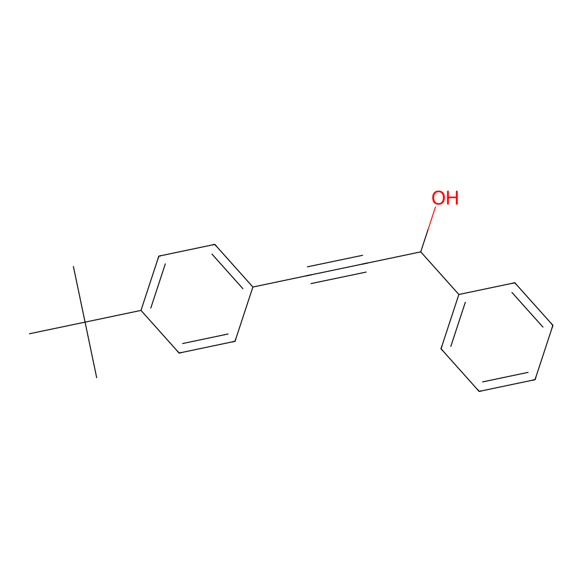 alpha-[2-[4-(1,1-Dimethylethyl)phenyl]ethynyl]benZenemethanol molecular structure, CAS 134161-20-9