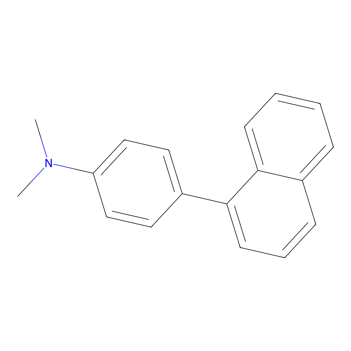 N,N-Dimethyl-4-(naphthalen-1-yl)aniline molecular structure, CAS 134161-86-7
