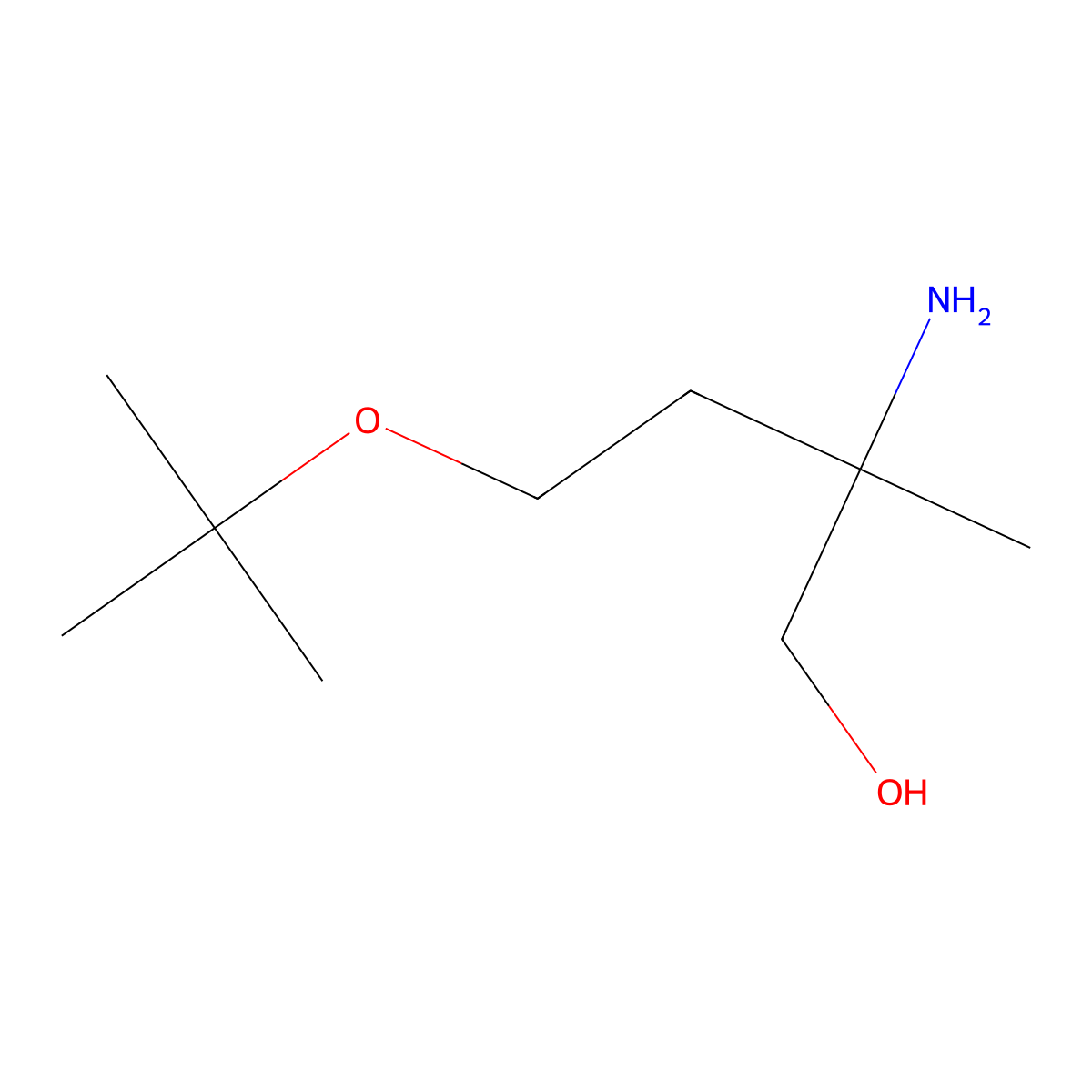 2-Amino-4-(tert-butoxy)-2-methylbutan-1-ol molecular structure, CAS 1341611-61-7