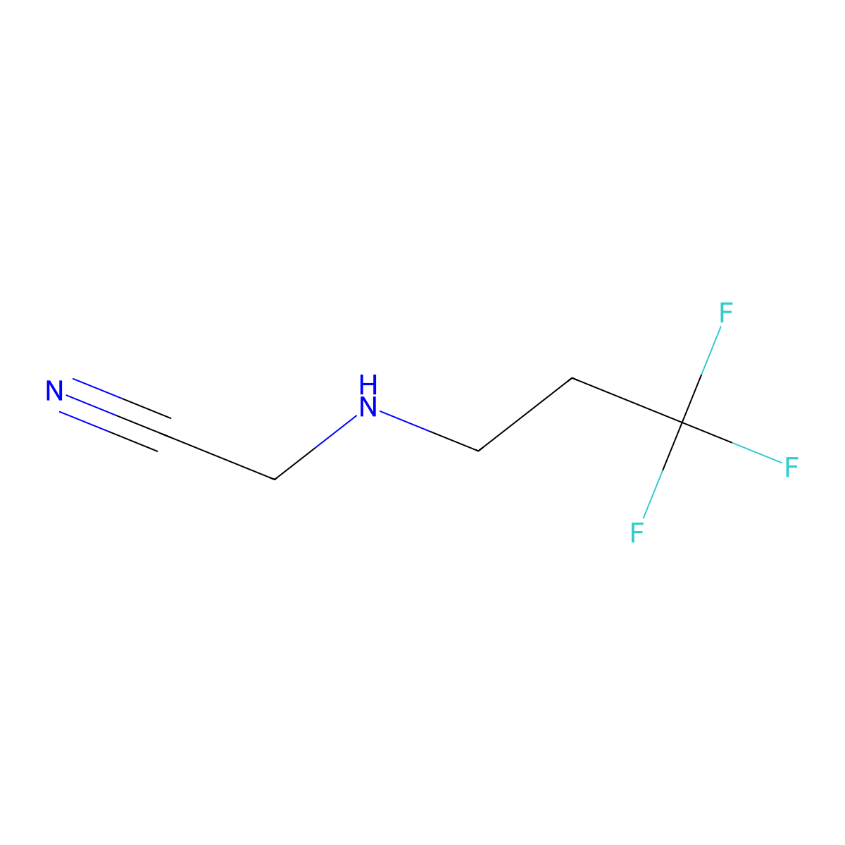 2-[(3,3,3-Trifluoropropyl)amino]acetonitrile molecular structure, CAS 1341612-55-2