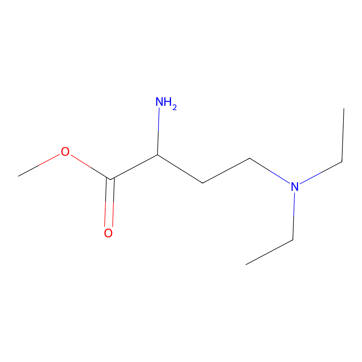 Methyl 2-amino-4-(diethylamino)butanoate molecular structure, CAS 1341612-88-1
