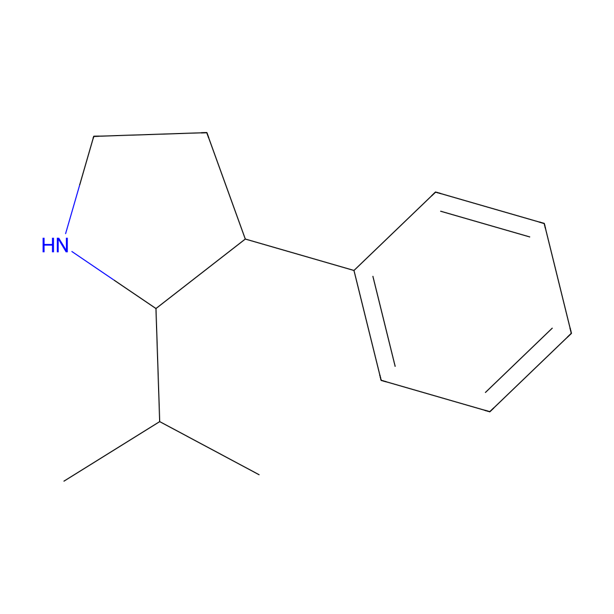 3-Phenyl-2-(propan-2-yl)pyrrolidine molecular structure, CAS 1341613-58-8