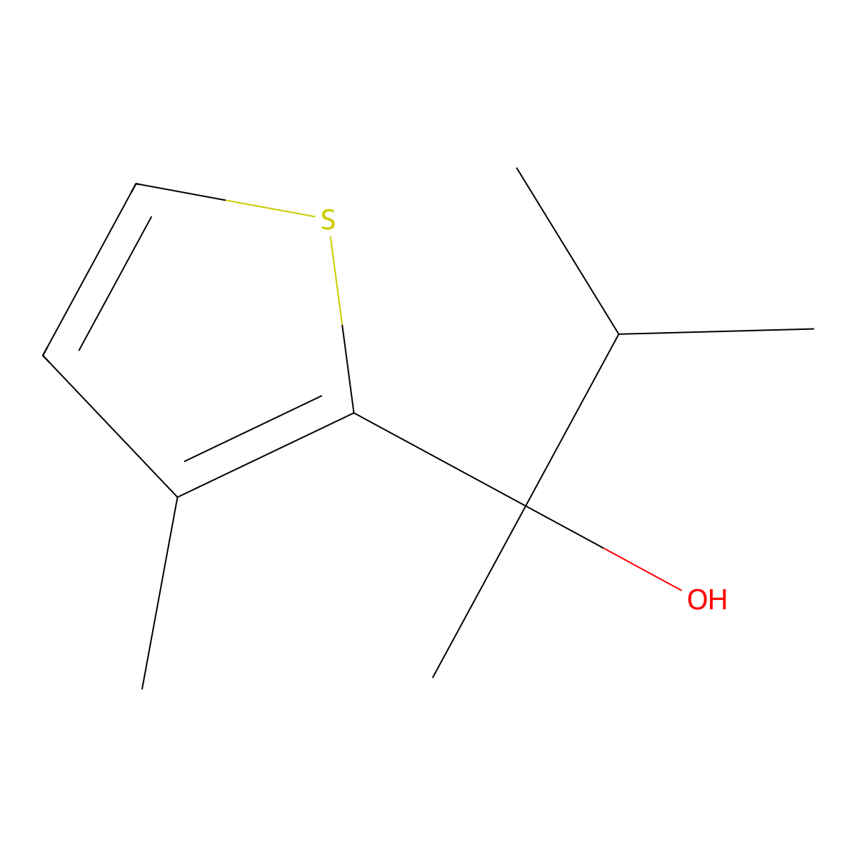 2-(3-Methyl-2-thienyl)-3-methyl-butan-2-ol molecular structure, CAS 1341613-74-8