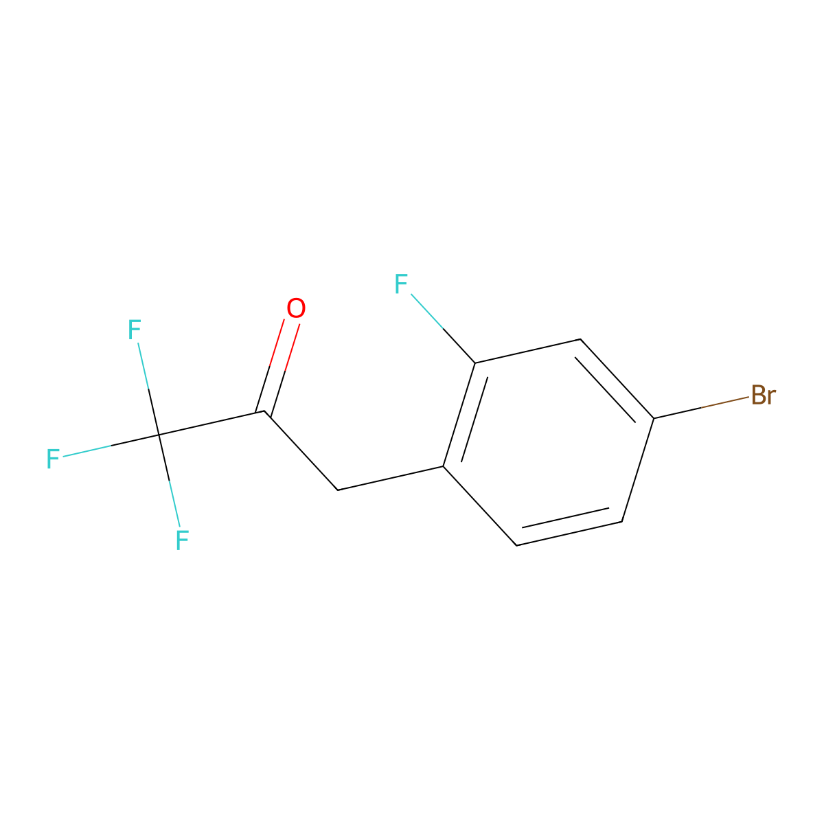3-(4-Bromo-2-fluorophenyl)-1,1,1-trifluoropropan-2-one molecular structure, CAS 1341616-28-1