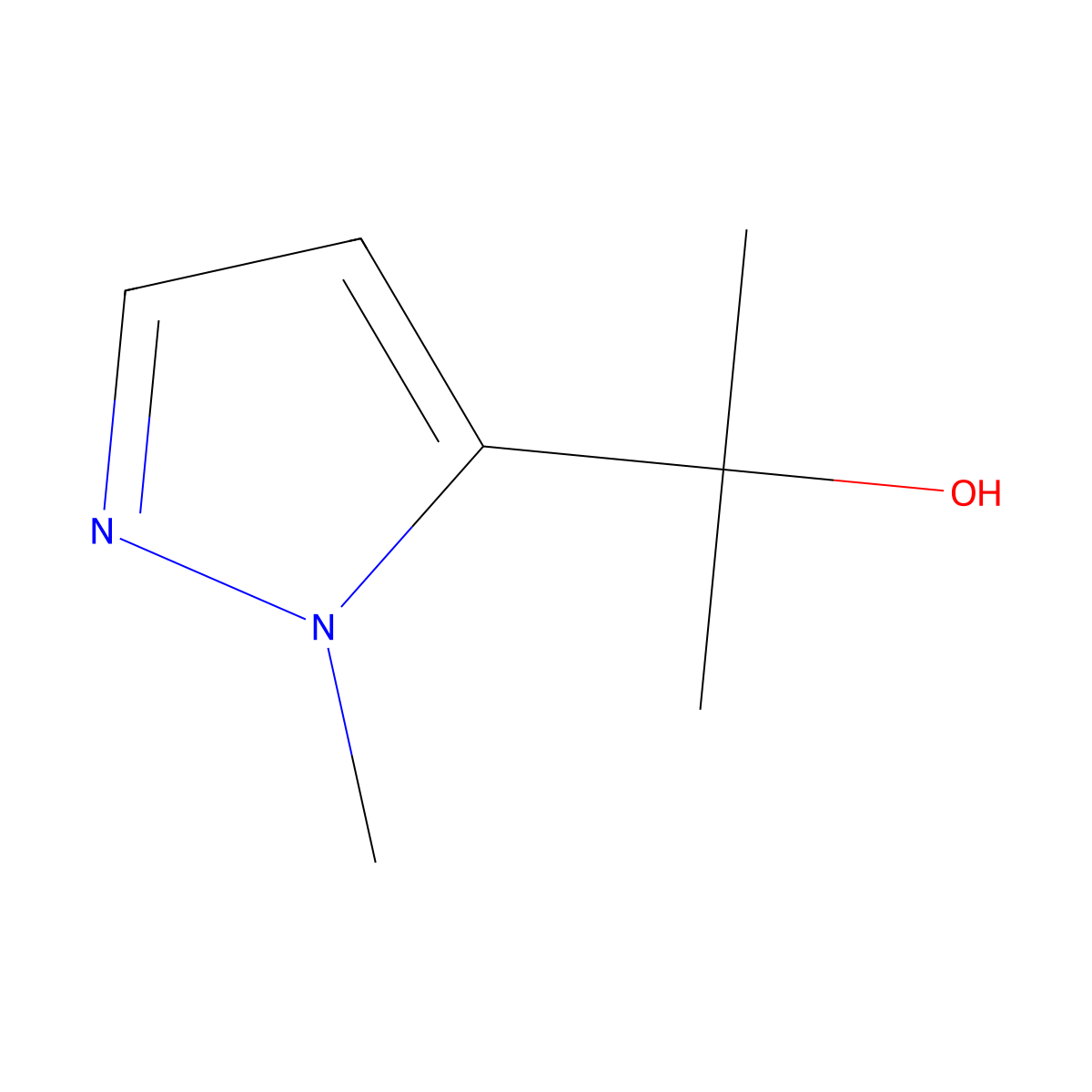 2-(1-methyl-1H-pyrazol-5-yl)propan-2-ol molecular structure, CAS 1341618-94-7