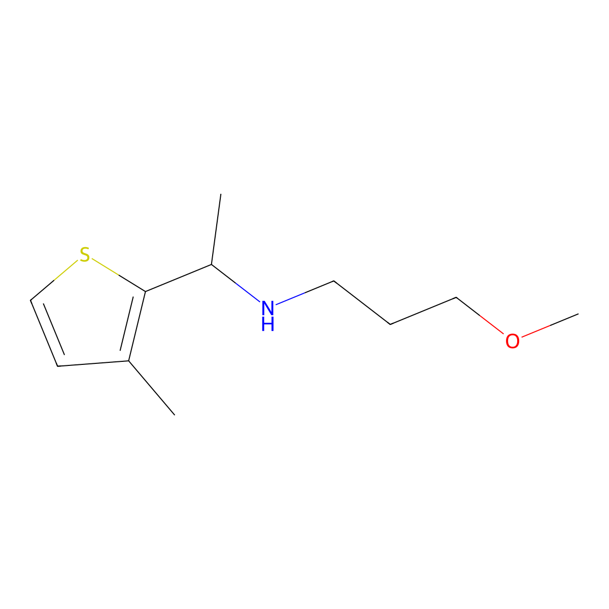 (3-Methoxypropyl)[1-(3-methylthiophen-2-yl)ethyl]amine molecular structure, CAS 1341619-22-4