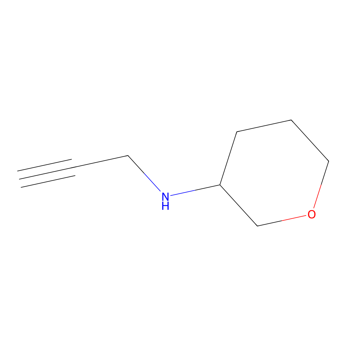 N-(Prop-2-YN-1-YL)oxan-3-amine molecular structure, CAS 1341622-74-9