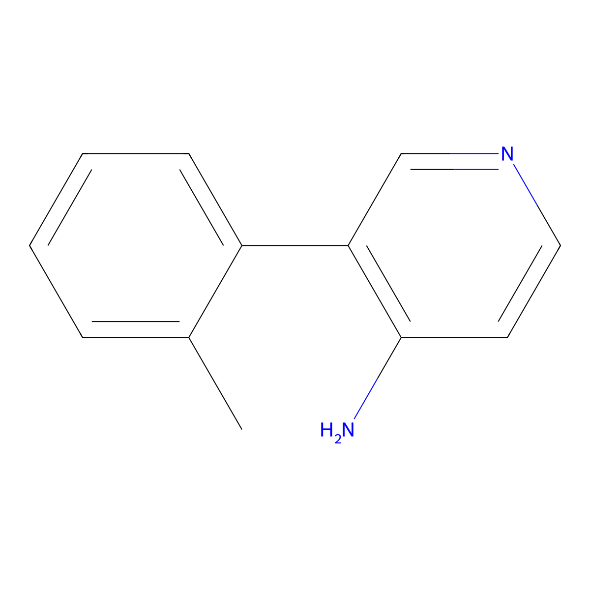 3-(O-tolyl)pyridin-4-amine molecular structure, CAS 1341622-75-0