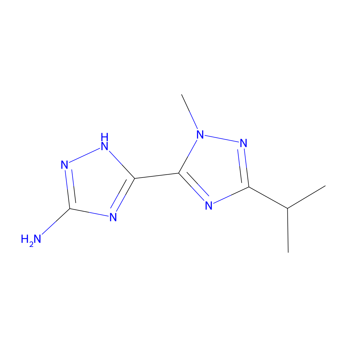5'-Isopropyl-2'-methyl-1h,2'h-[3,3'-bi(1,2,4-triazol)]-5-amine molecular structure, CAS 1341625-67-9