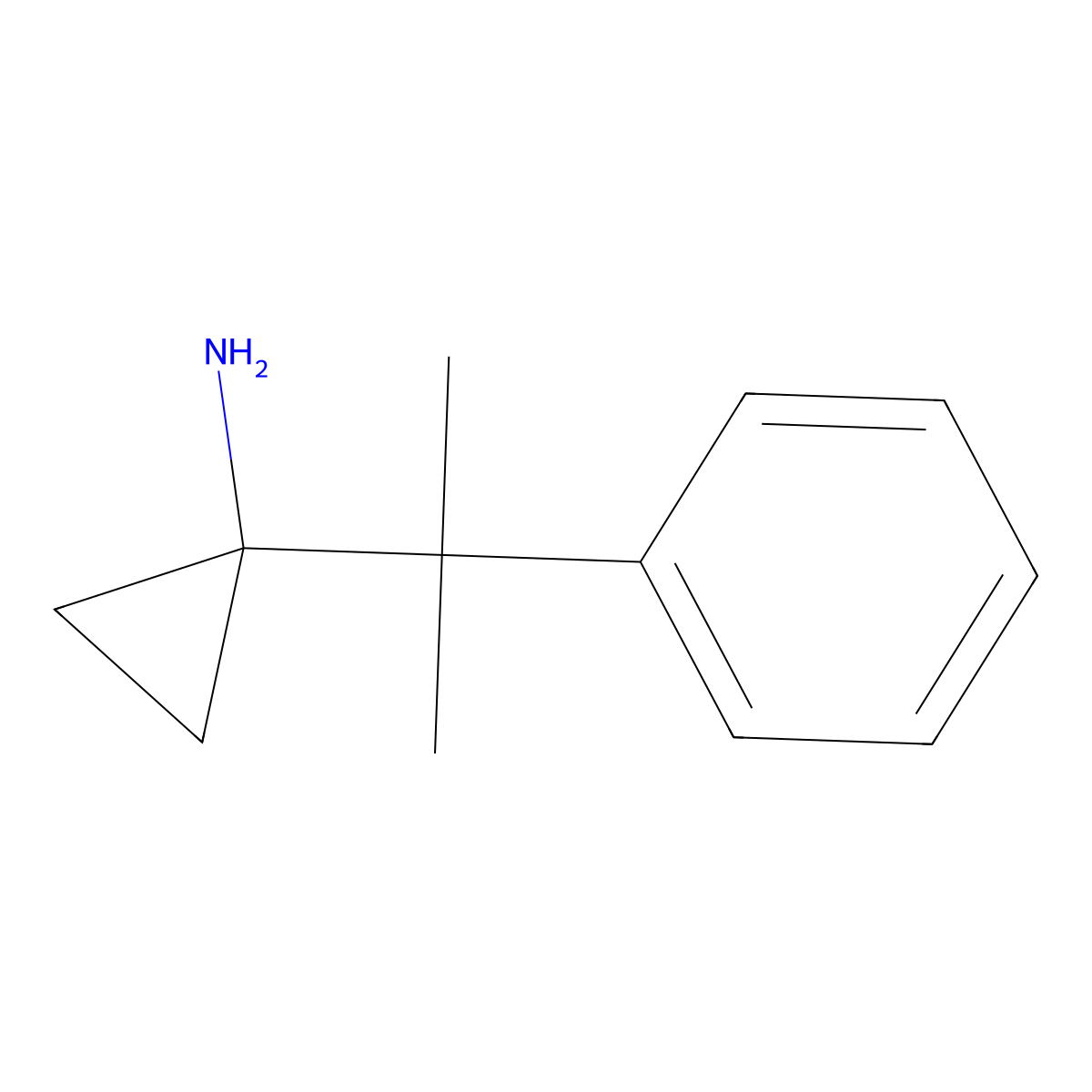 1-(2-Phenylpropan-2-yl)cyclopropan-1-amine molecular structure, CAS 1341626-97-8