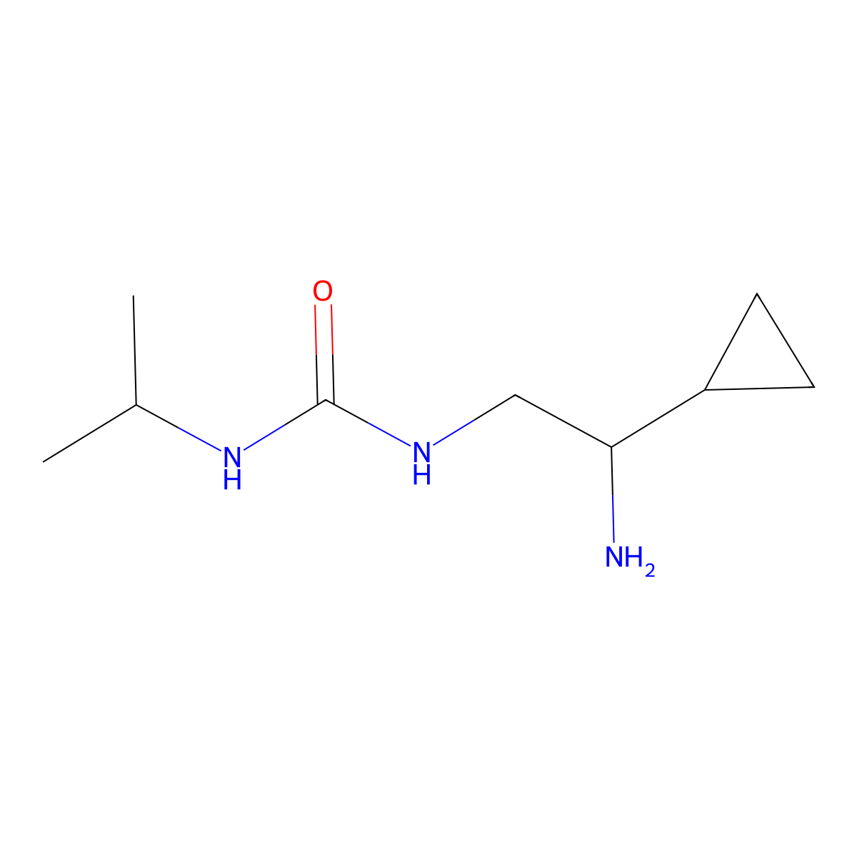 1-(2-Amino-2-cyclopropylethyl)-3-isopropylurea molecular structure, CAS 1341629-99-9