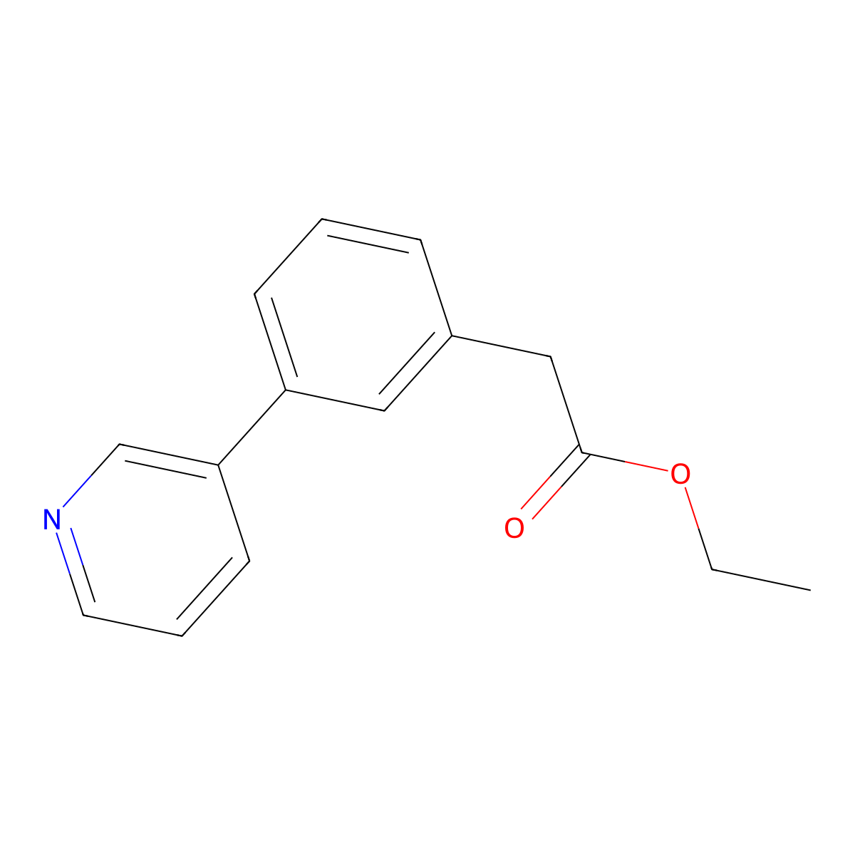 Ethyl(3-pyridin-3-YL-phenyl)-acetate molecular structure, CAS 134163-87-4