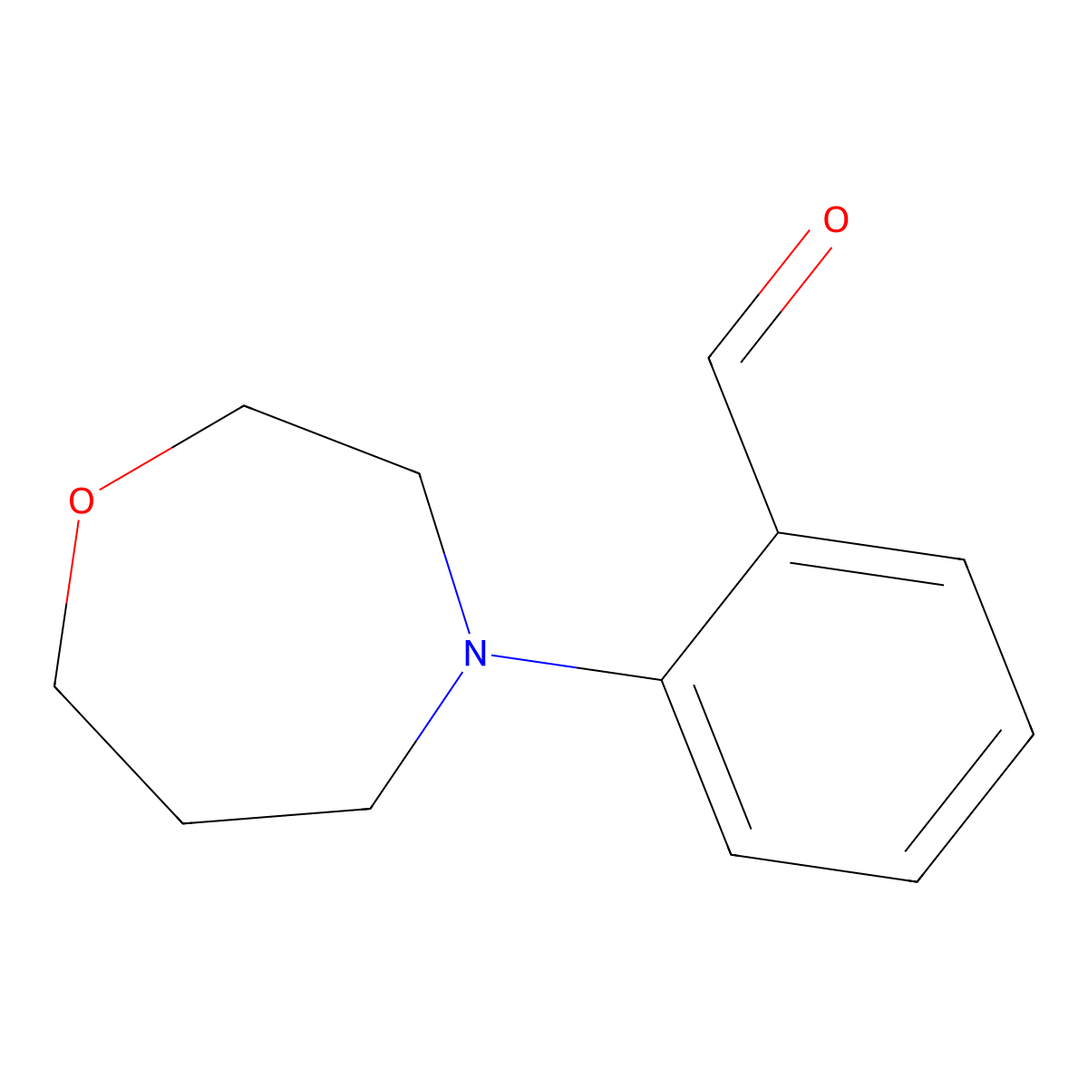 2-(1,4-Oxazepan-4-yl)benzaldehyde molecular structure, CAS 1341634-13-6