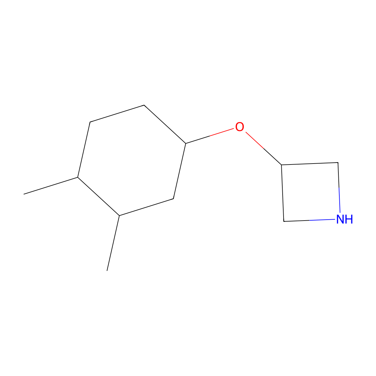 3-[(3,4-Dimethylcyclohexyl)oxy]azetidine molecular structure, CAS 1341634-52-3