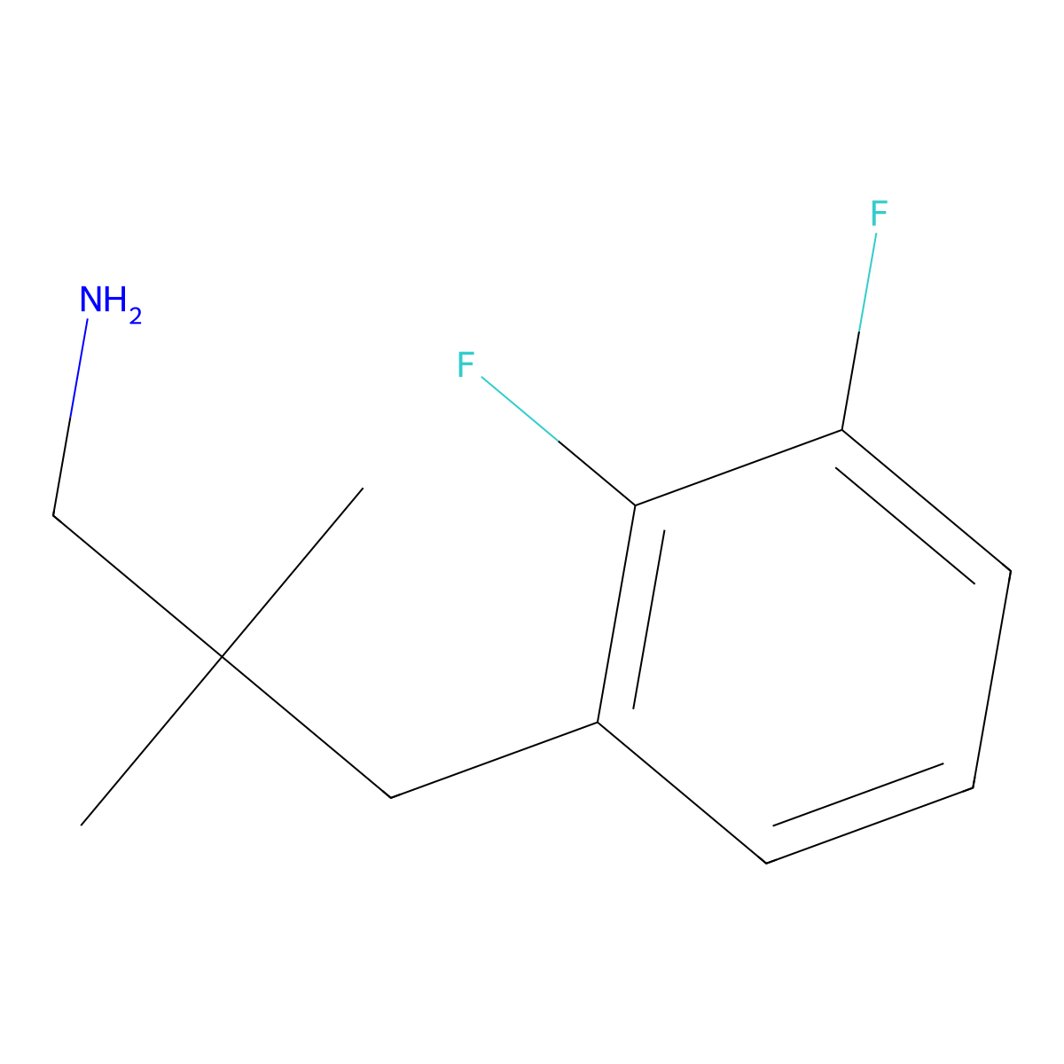 3-(2,3-Difluorophenyl)-2,2-dimethylpropan-1-amine molecular structure, CAS 1341635-99-1