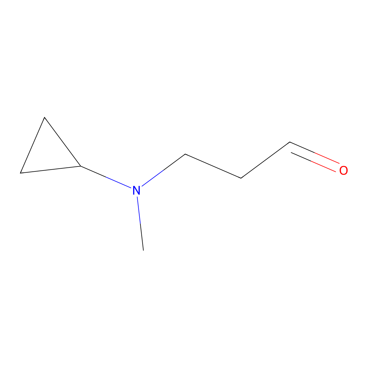 3-[Cyclopropyl(methyl)amino]propanal molecular structure, CAS 1341640-06-9