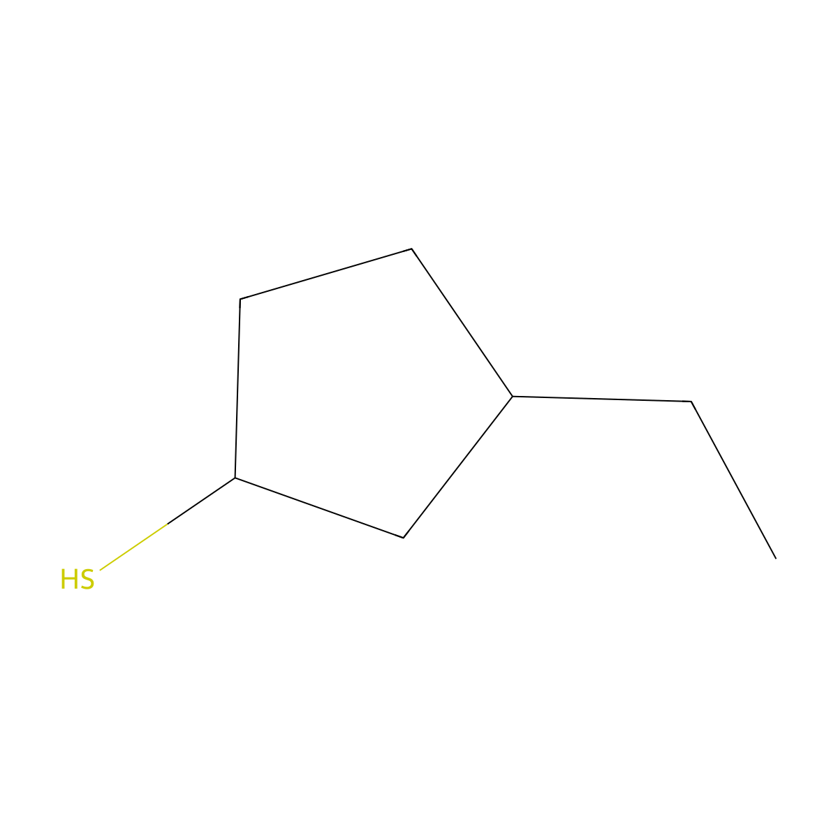 3-Ethylcyclopentane-1-thiol molecular structure, CAS 1341641-06-2