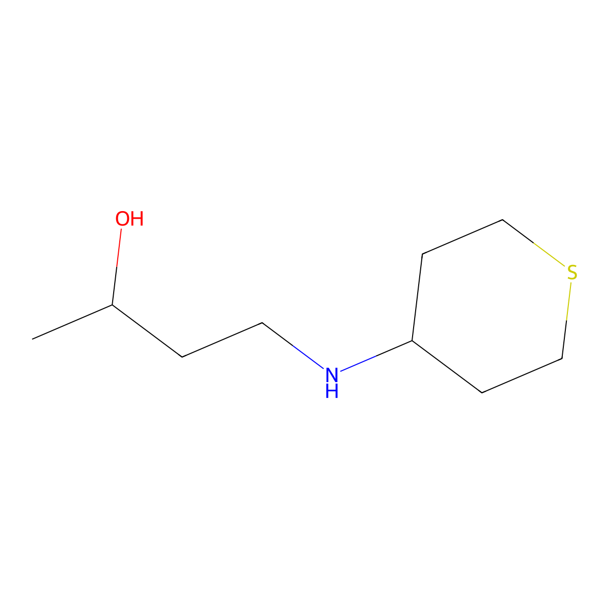4-[(Thian-4-yl)amino]butan-2-ol molecular structure, CAS 1341641-40-4
