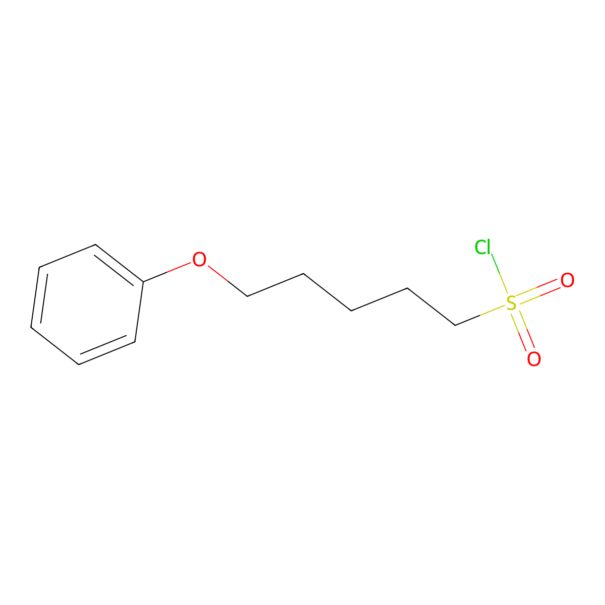 5-Phenoxypentane-1-sulfonyl chloride molecular structure, CAS 1341644-30-1