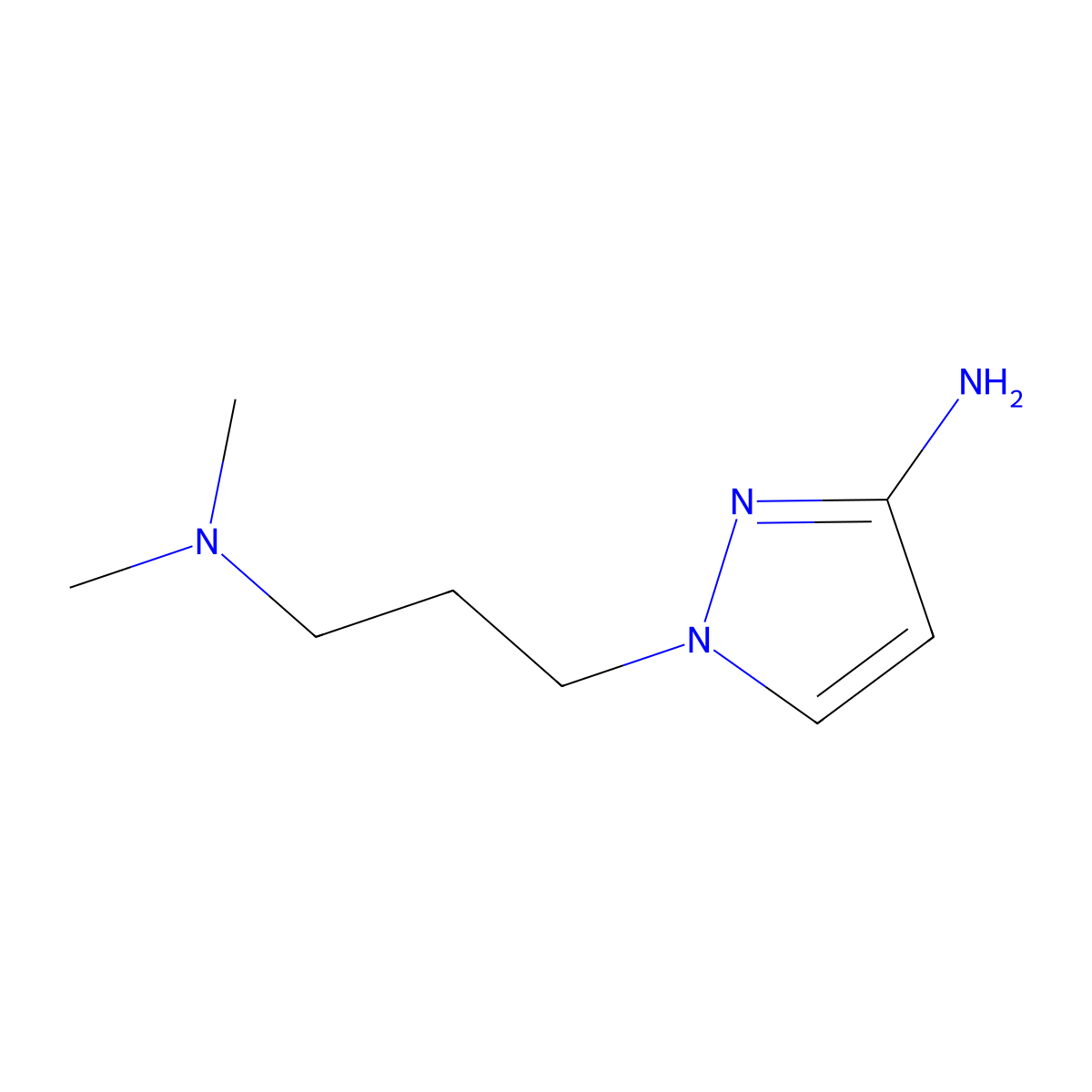 1-(3-(Dimethylamino)propyl)-1h-pyrazol-3-amine molecular structure, CAS 1341645-79-1