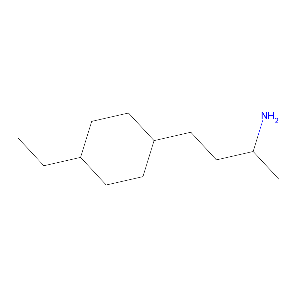 4-(4-Ethylcyclohexyl)butan-2-amine molecular structure, CAS 1341645-90-6