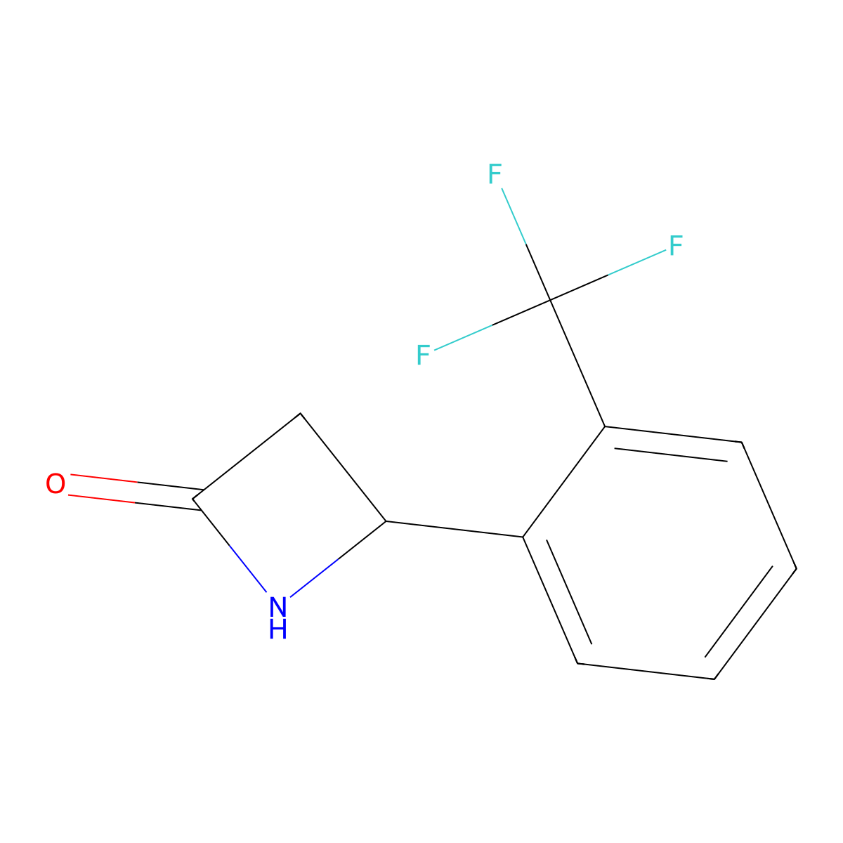4-(2-(Trifluoromethyl)phenyl)azetidin-2-one molecular structure, CAS 1341645-97-3
