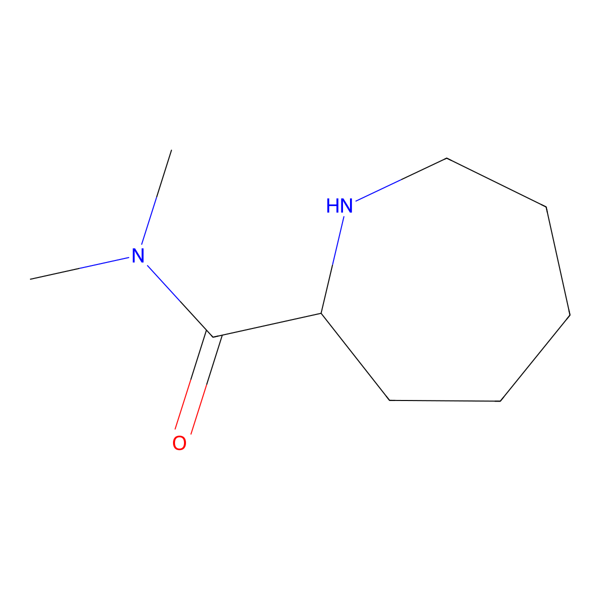 N,N-dimethylazepane-2-carboxamide molecular structure, CAS 1341646-98-7