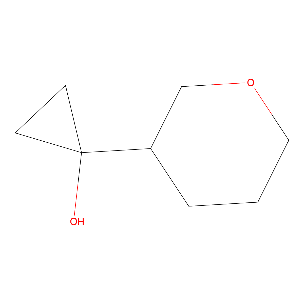 1-(Oxan-3-yl)cyclopropan-1-ol molecular structure, CAS 1341651-55-5