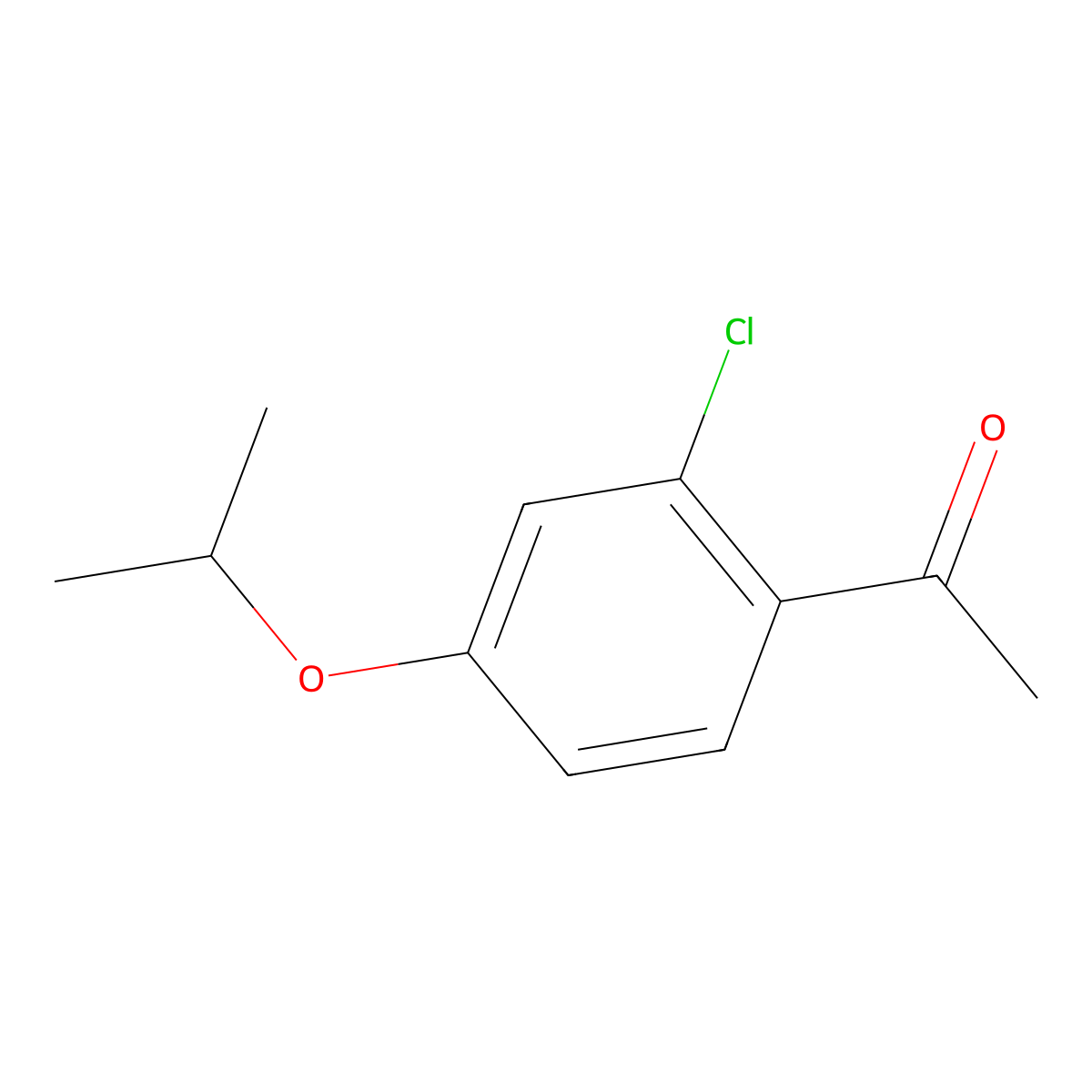 1-(2-Chloro-4-isopropoxyphenyl)ethanone molecular structure, CAS 1341652-30-9
