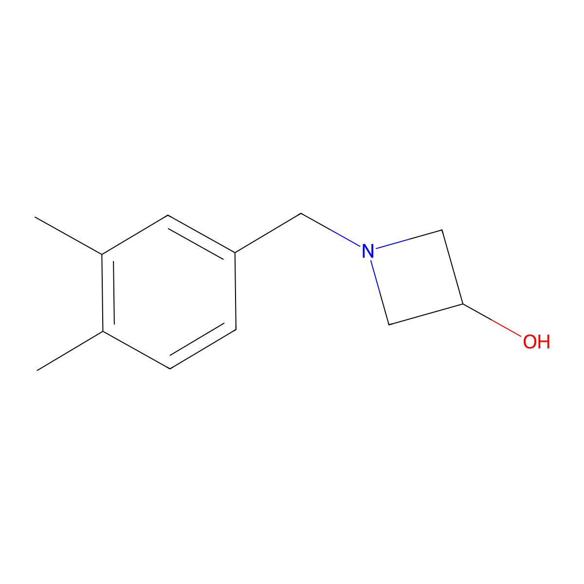 1-[(3,4-Dimethylphenyl)methyl]azetidin-3-ol molecular structure, CAS 1341656-26-5