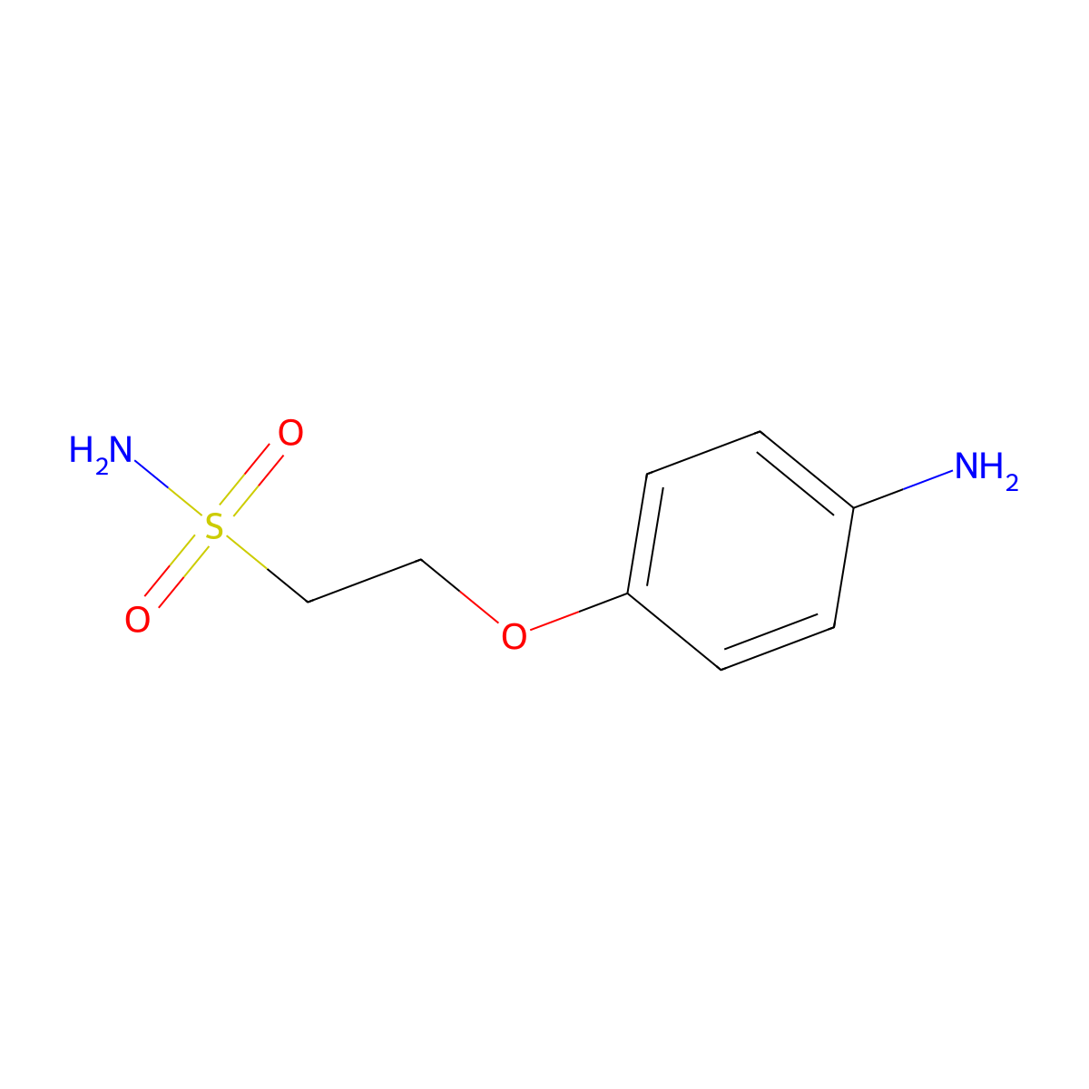 2-(4-Aminophenoxy)ethane-1-sulfonamide molecular structure, CAS 1341658-06-7