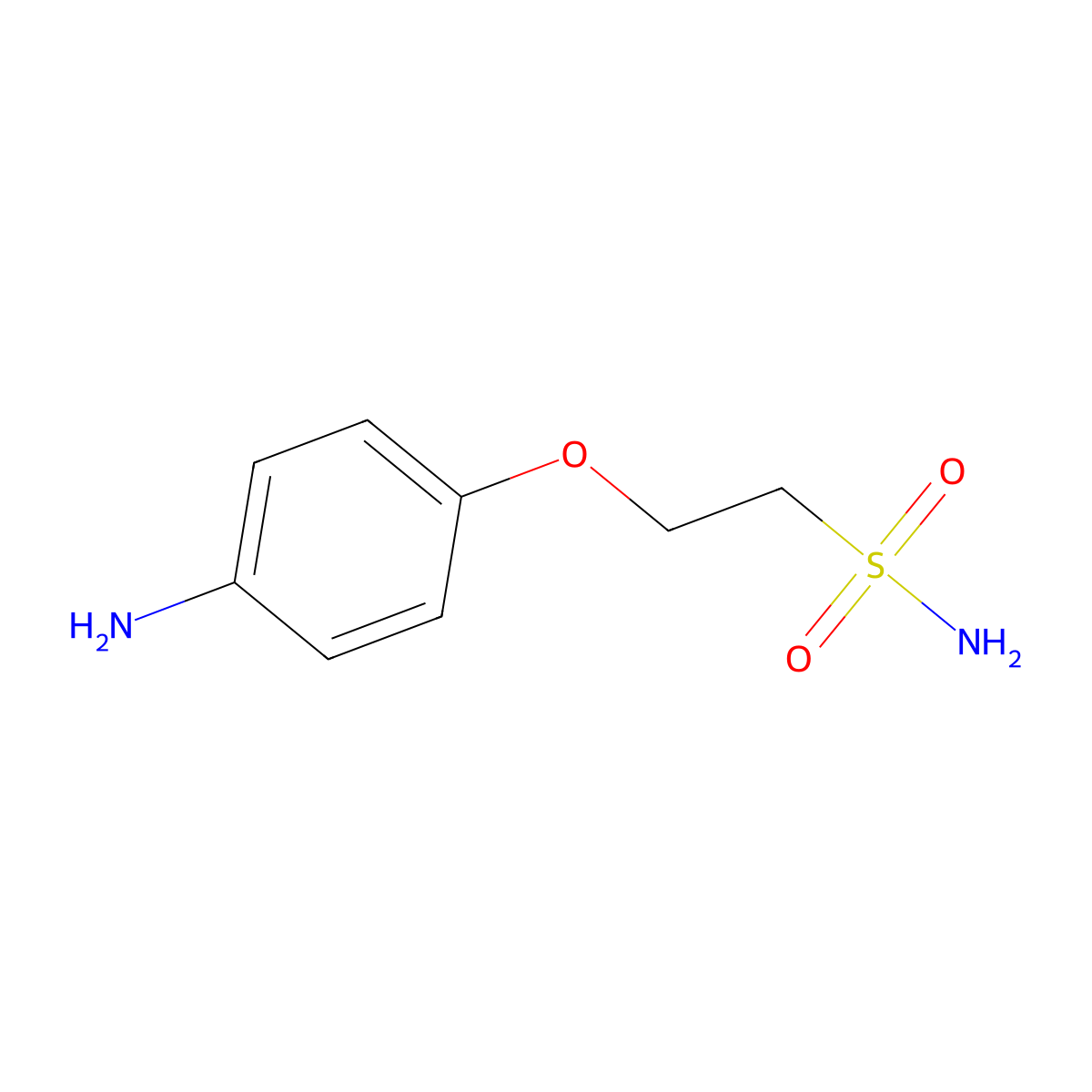 2-(4-Aminophenoxy)ethane-1-sulfonamide molecular structure, CAS 1341658-06-7