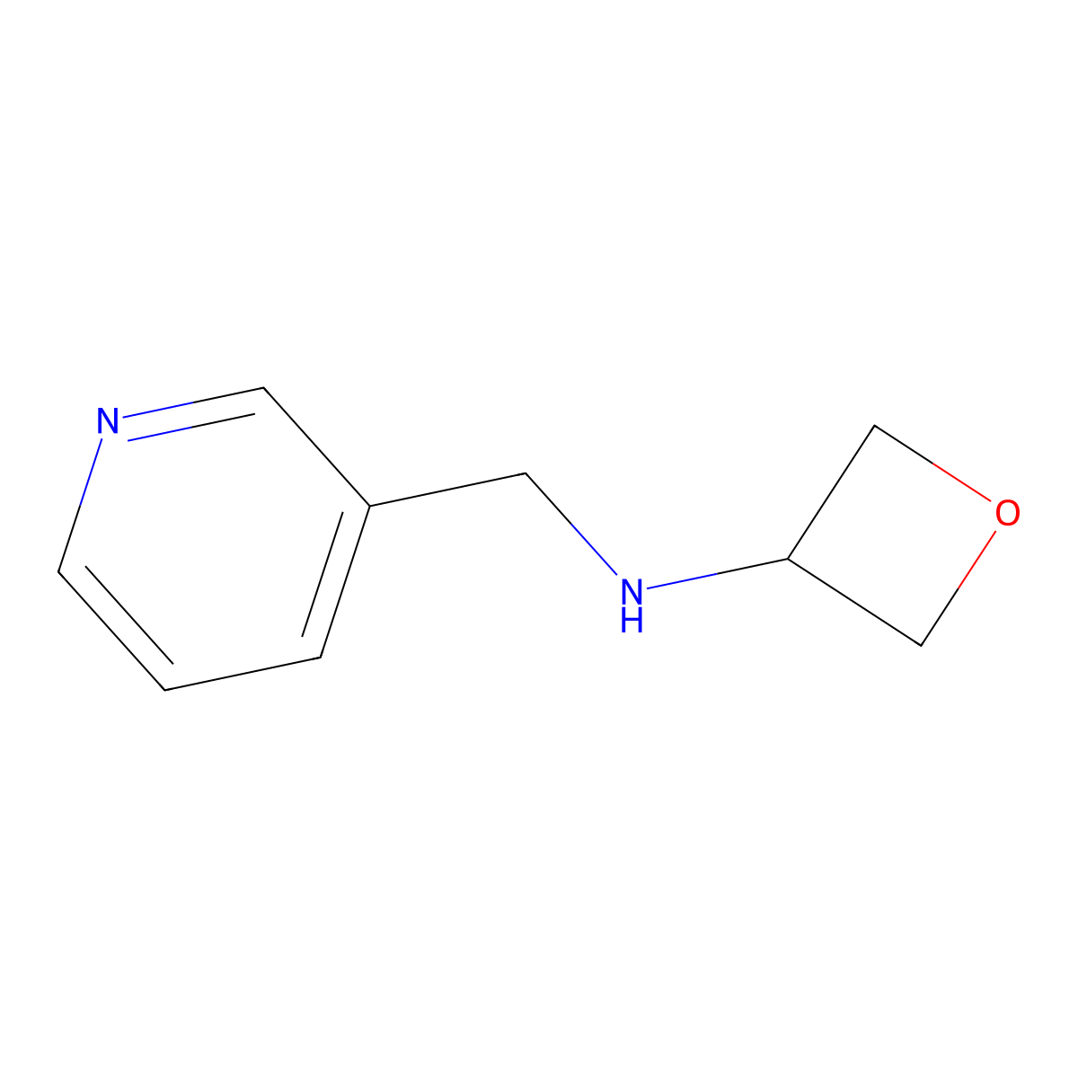 N-(pyridin-3-ylmethyl)oxetan-3-amine molecular structure, CAS 1341658-84-1