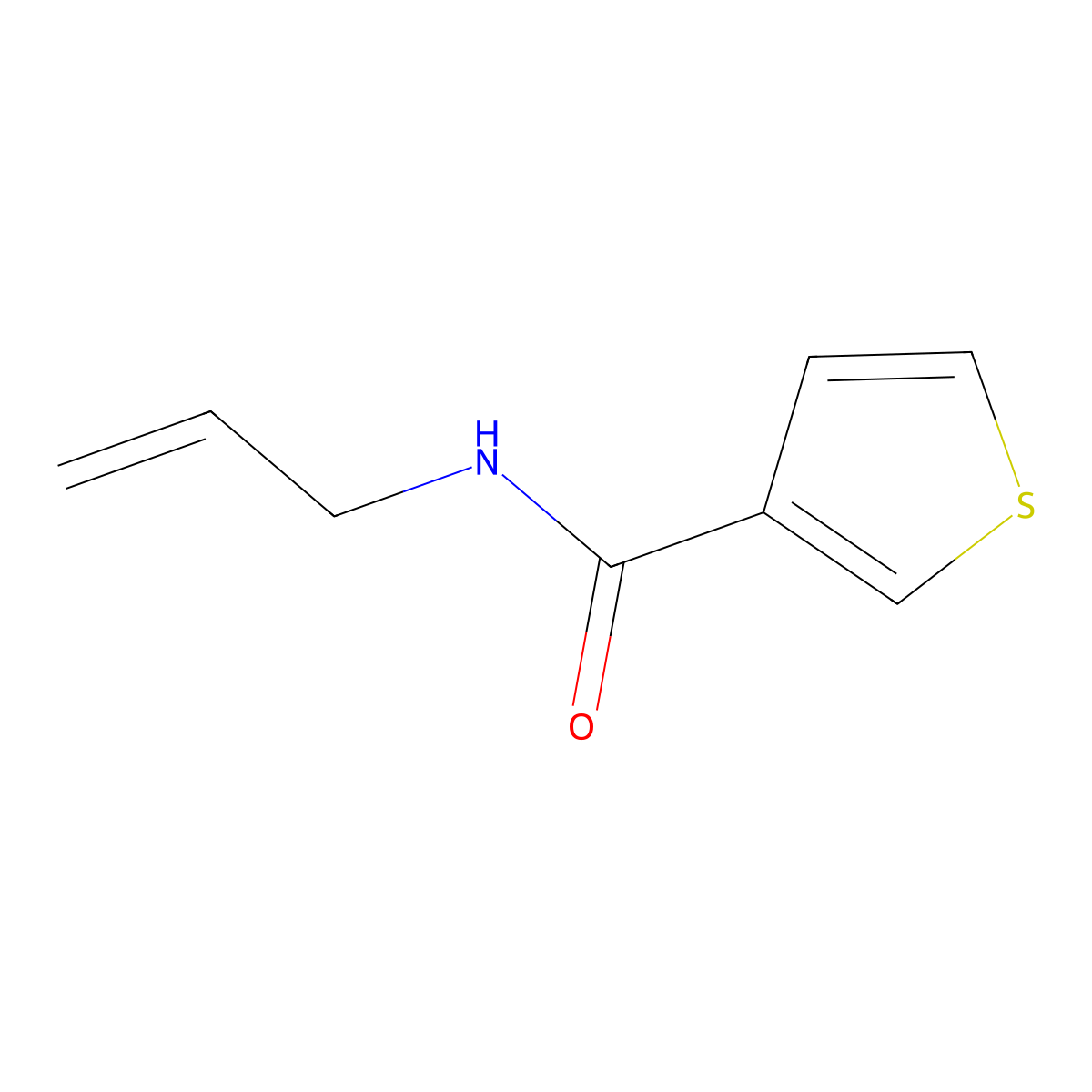 N-allylthiophene-3-carboxamide molecular structure, CAS 1341660-63-6