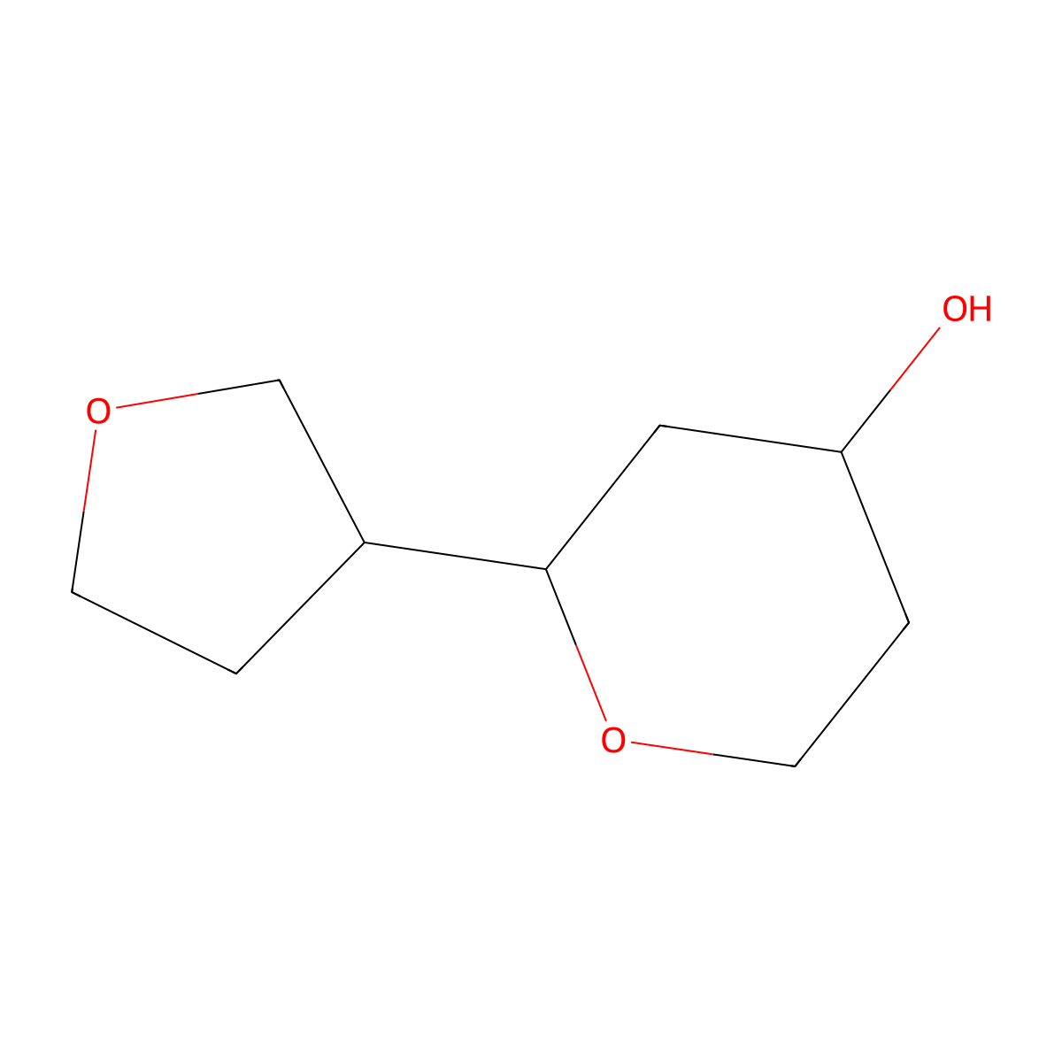 2-(Oxolan-3-yl)oxan-4-ol molecular structure, CAS 1341662-22-3