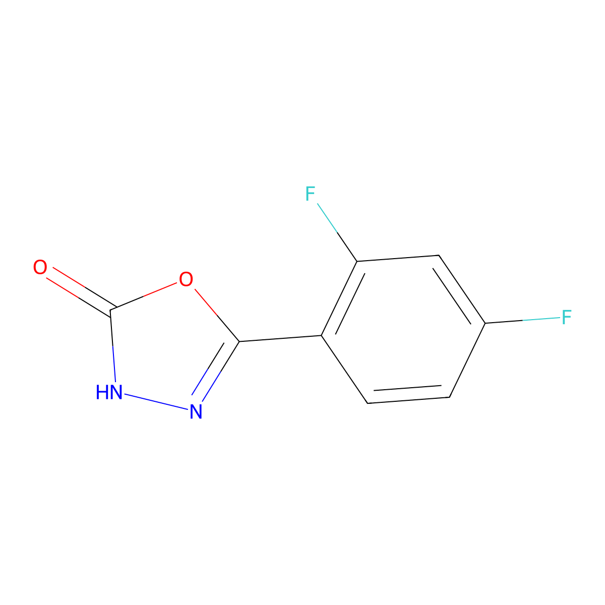 5-(2,4-Difluorophenyl)-1,3,4-oxadiazol-2-ol molecular structure, CAS 1341663-05-5